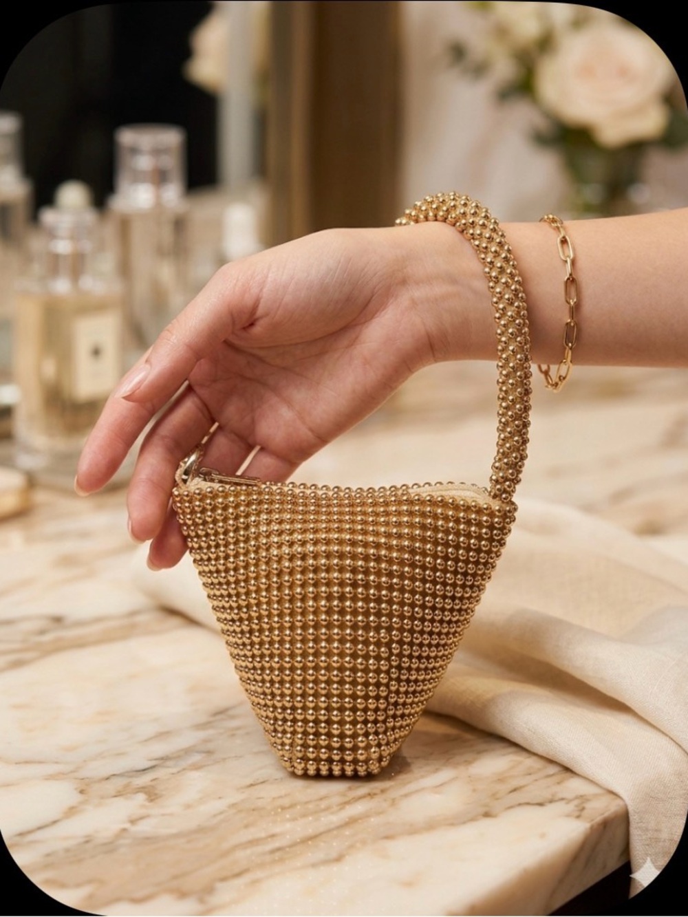 Beaded Mini Wristlet